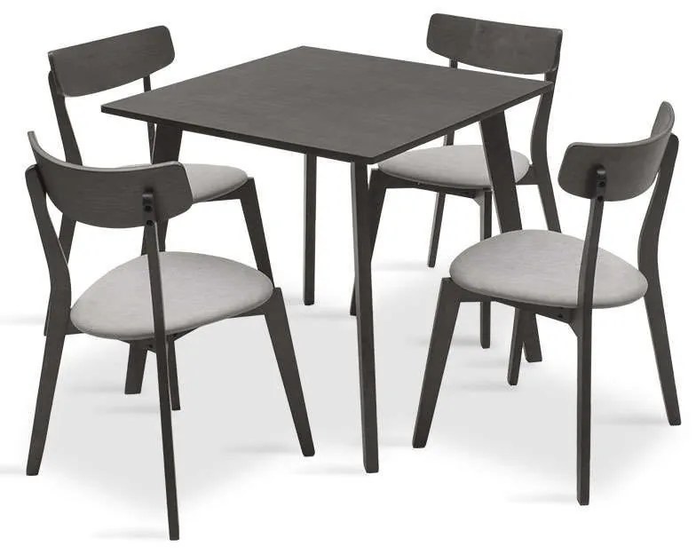 Τραπεζαρία Benson - Toto Σετ 5τμχ 200-000181 80x80x75cm Rustic Grey Four Seater