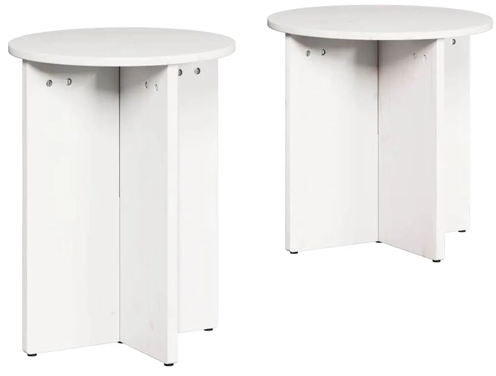 vidaXL Τραπεζάκι σαλονιού 2 pcs Λευκό 41.5 x 41.5 x 41 εκ