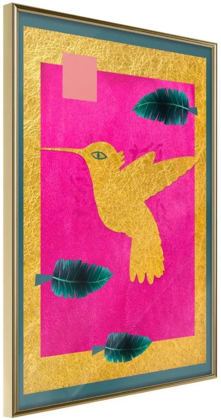 Αφίσα - Native American Hummingbird - 30x45 - Χρυσό - Χωρίς πασπαρτού