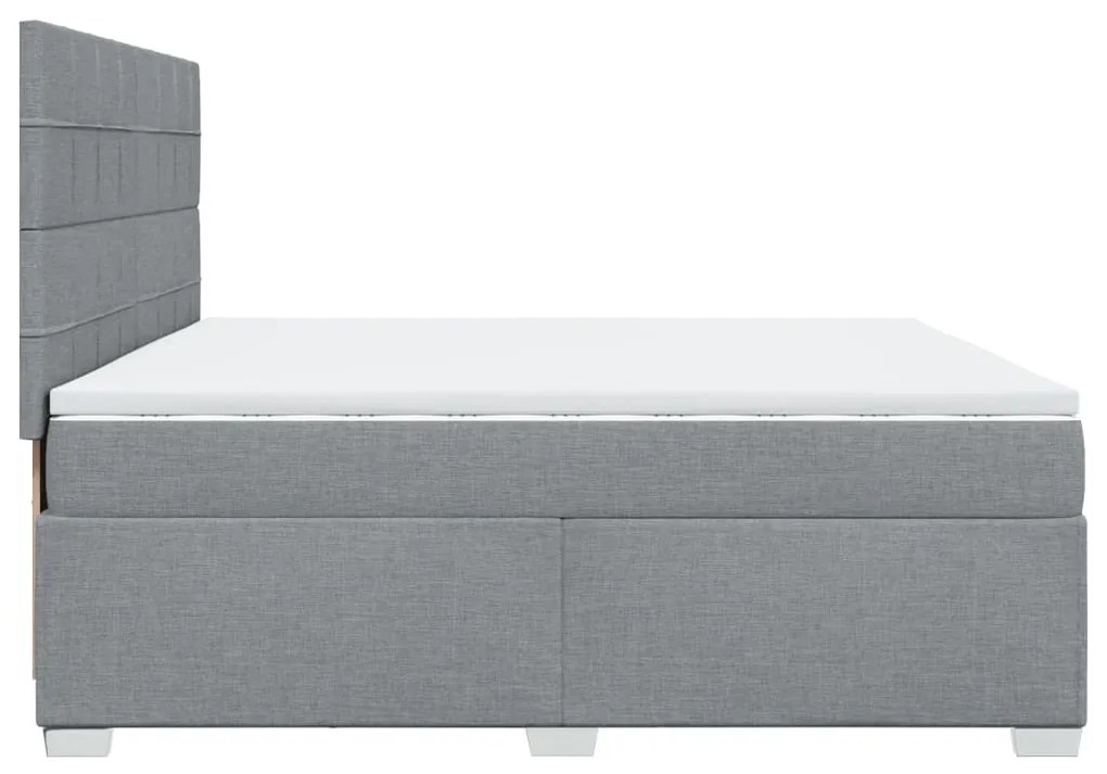 ΚΡΕΒΑΤΙ BOXSPRING ΜΕ ΣΤΡΩΜΑ ΑΝΟΙΧΤΟ ΓΚΡΙ 200X200 ΕΚ. ΥΦΑΣΜΑΤΙΝΟ 3290595