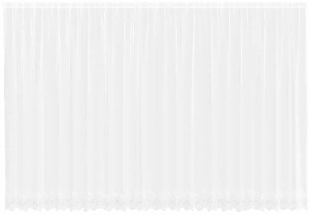 vidaXL Κουρτίνες με κουρτίνες Λευκό 500x100cm Πολυεστέρας