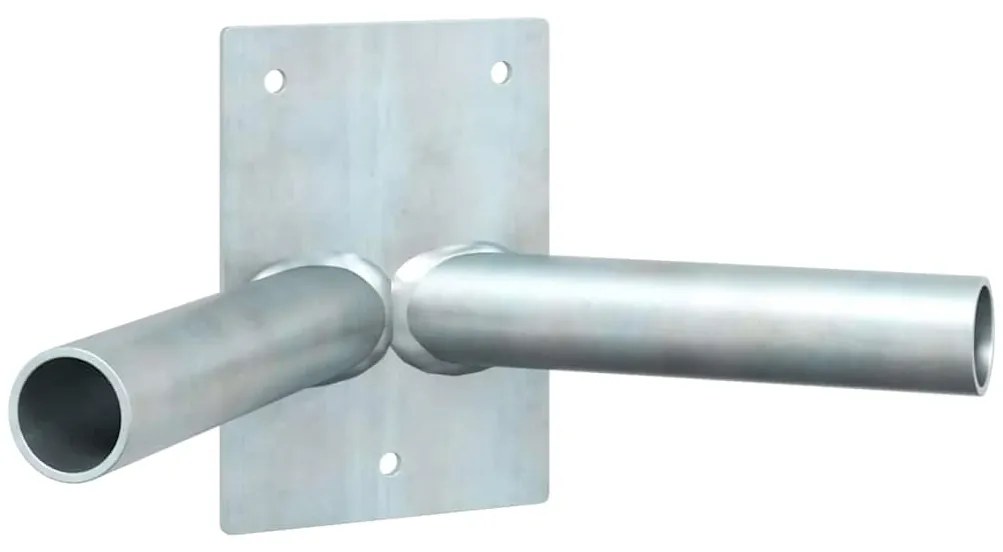 vidaXL Στήριγμα Σημαίας Ασημί 10.5 x 7.5 x 0.2 εκ. Ατσάλι