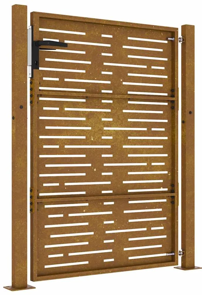 vidaXL Πόρτα Κήπου Τετράγωνη 100x150 εκ. από Ατσάλι Corten