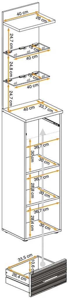 Swap XIX Σύνθεση Καφέ δρυς 280x180x40