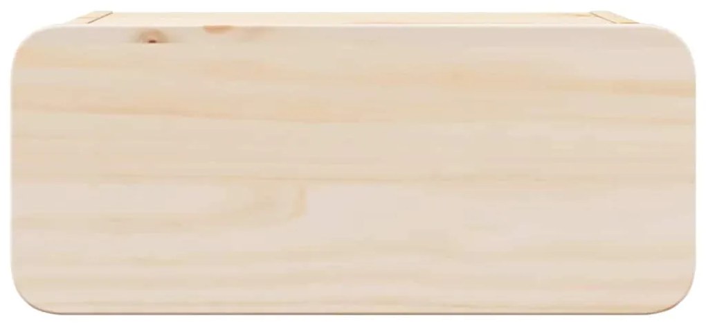 vidaXL Κομοδίνο με συρτάρι Καφέ 39 x 34 x 16.5 εκ. Μασίφ ξύλο πεύκου