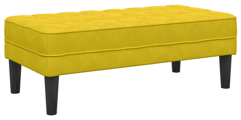 vidaXL Πάγκος Κίτρινος 113x57x39 εκ. Βελούδο