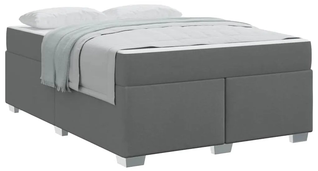 vidaXL Σκελετός Κρεβατιού Άλλο Σκούρο γκρι 140 x 200 cm ύφασμα