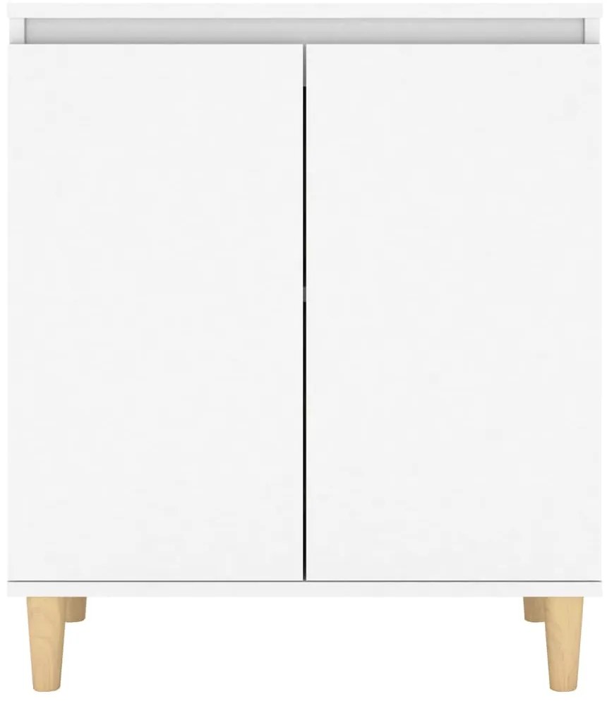 vidaXL Μπουφές Λευκός 60 x 35 x 70 εκ. από Επεξ. Ξύλο με Ξύλινα Πόδια