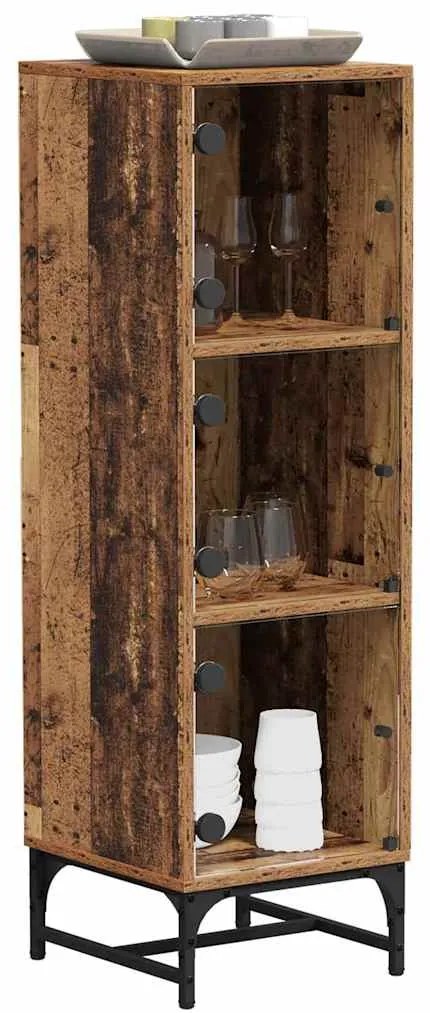 vidaXL Highboard Παλαιό ξύλο 35 x 37 x 117 εκ. Επεξεργασμένο ξύλο