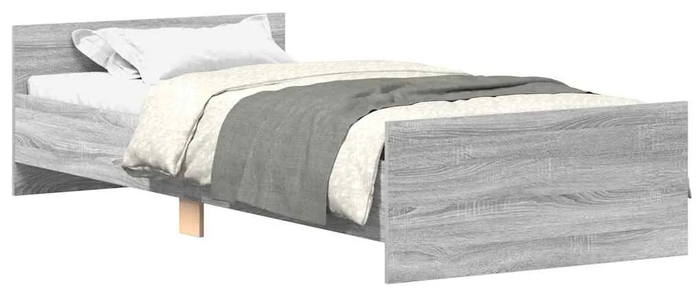 vidaXL Πλαίσιο Κρεβατιού Γκρι Sonoma 90x200 εκ. Επεξεργασμένο Ξύλο