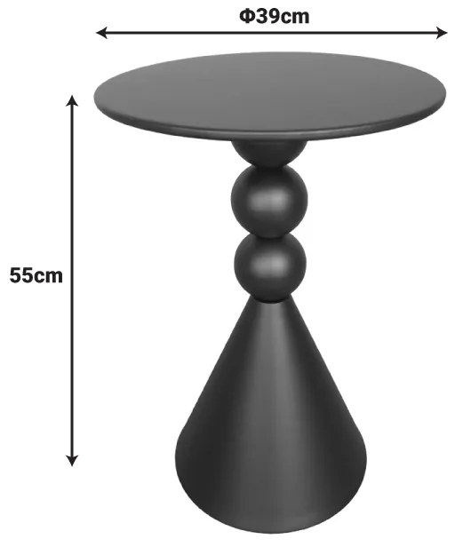 Βοηθητικό τραπέζι Bilane pakoworld μέταλλο σε terracotta απόχρωση Φ39x60εκ