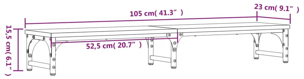 ΒΑΣΗ ΟΘΟΝΗΣ ΜΑΥΡΗ 105 X 23 X 15,5 ΕΚ. ΑΠΟ ΕΠΕΞΕΡΓΑΣΜΕΝΟ ΞΥΛΟ 834010