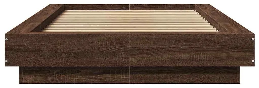 vidaXL Πλαίσιο Κρεβατιού Καφέ Δρυς 100x200 εκ. Επεξεργασμένο Ξύλο