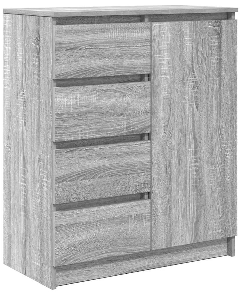 Συρταριέρα με Συρτάρια Γκρι Sonoma 71x35x84 εκ. από Επεξ. Ξύλο - Γκρι