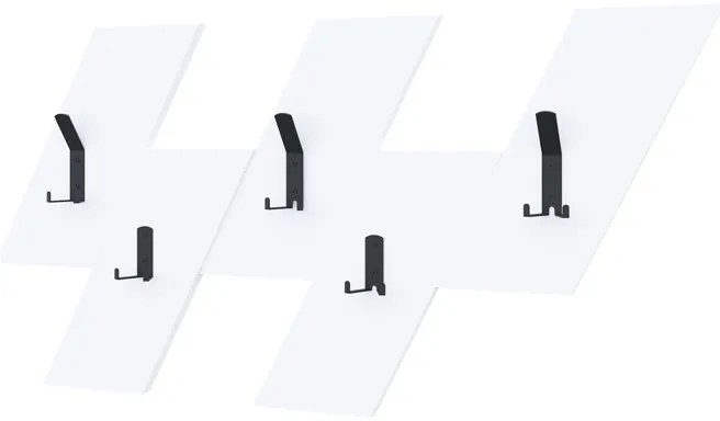 Κρεμάστρα τοίχου Livy pakoworld λευκό μελαμίνης 75.2x1.8x45.3εκ