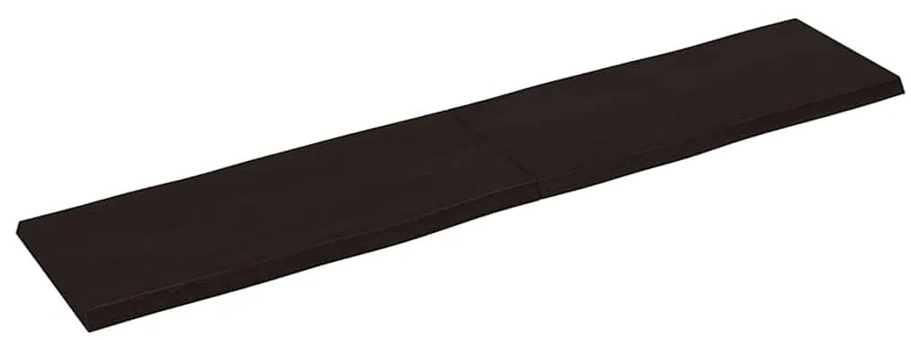 vidaXL Επιφ Τραπεζιού Αν Καφέ 180x40x(2-4)εκ.Ακατέργ. Μασίφ Ξύλο Δρυός