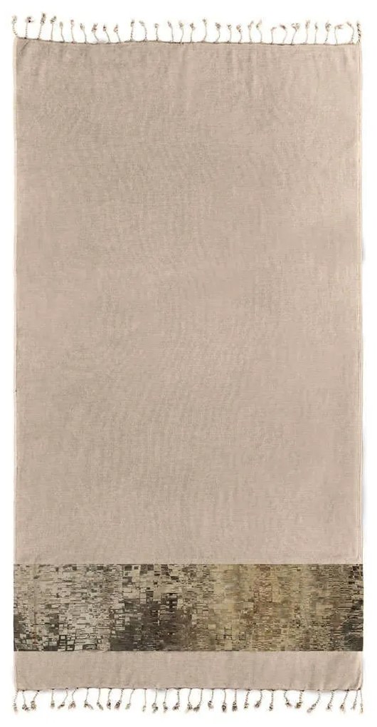 Πετσέτα Θαλάσσης Pestemal 6 Beige Guy Laroche Θαλάσσης 90x170cm 100% Βαμβάκι