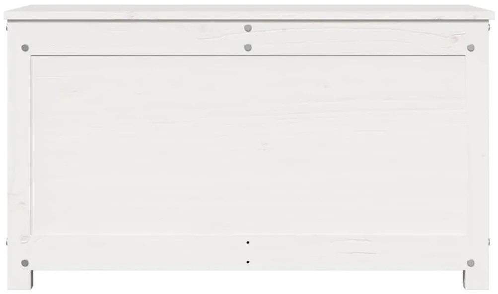 vidaXL Κουτί Αποθήκευσης Λευκό 80x40x45,5 εκ από Μασίφ Ξύλο Πεύκου