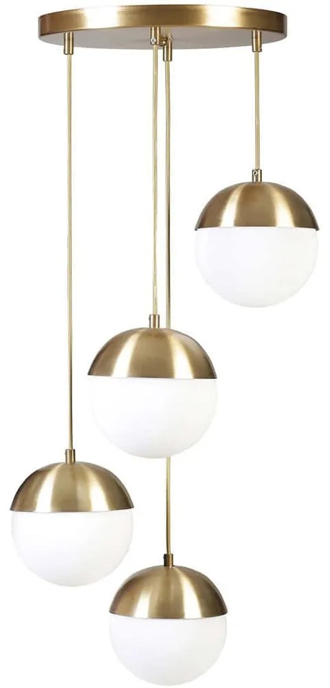 Φωτιστικό Οροφής Kure 941RTN1223 Φ30x70cm 4xE27 40W Gold-White Opviq
