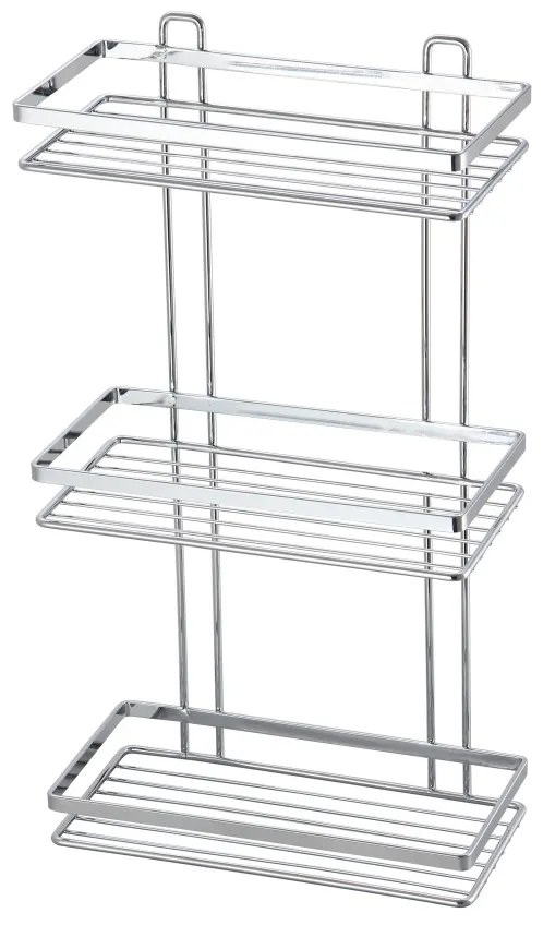 Επιτοίχια Εταζέρα 3 Θέσεων 25x12x46cm Elegant Inox ESTIA 02-8697