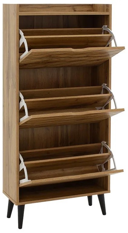 Παπουτσοθήκη Thelma pakoworld 12 ζεύγων sonoma 60x23.8x131.6εκ