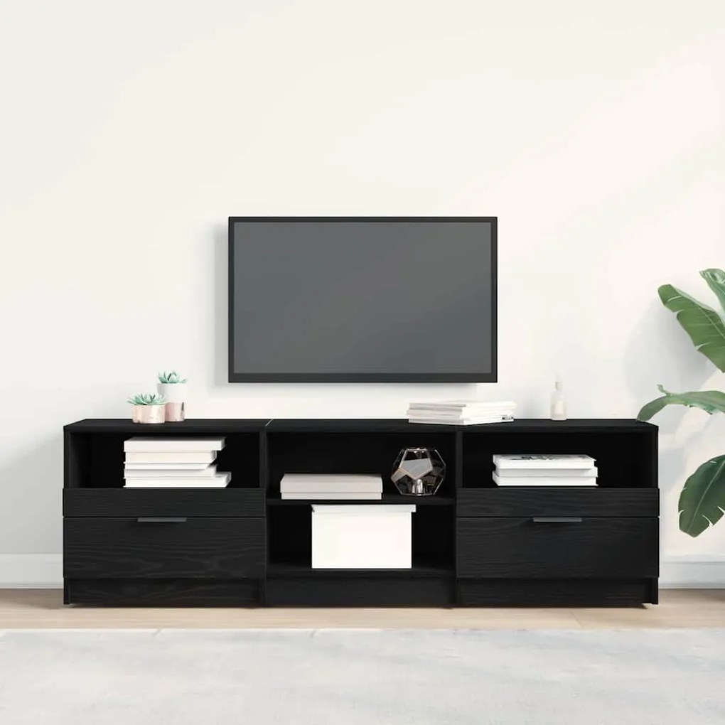 vidaXL Ντουλάπι TV Μαύρο 150 x 33.5 x 45 εκ. Επεξεργασμένο ξύλο