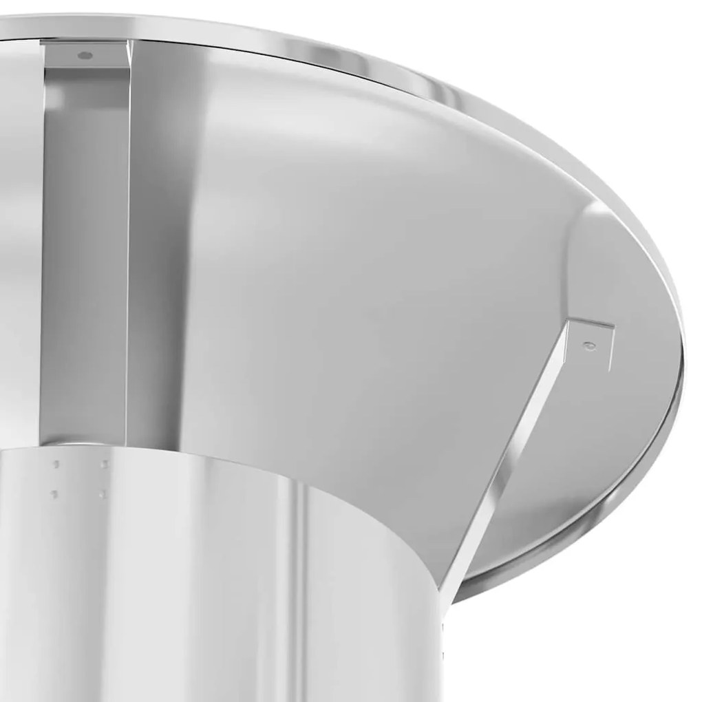 vidaXL Κάλυμμα Βροχής Καμινάδας Ασημί 35 x 35 x 20 εκ