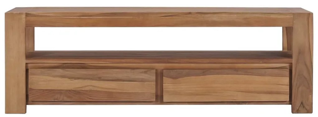 Έπιπλο Τηλεόρασης 120 x 30 x 40 εκ. από Μασίφ Ξύλο Teak - Καφέ