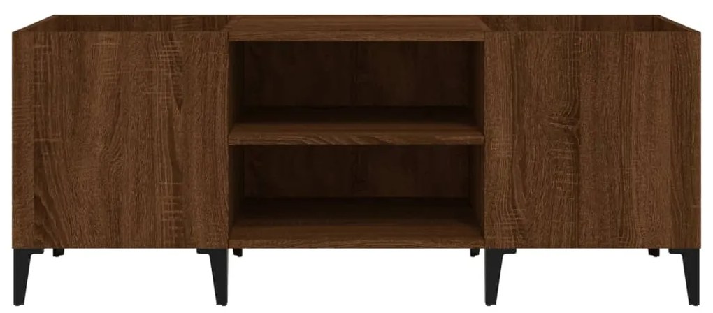 vidaXL Δισκοθήκη Καφέ Δρυς 121 x 38 x 48 εκ. από Επεξεργασμένο Ξύλο