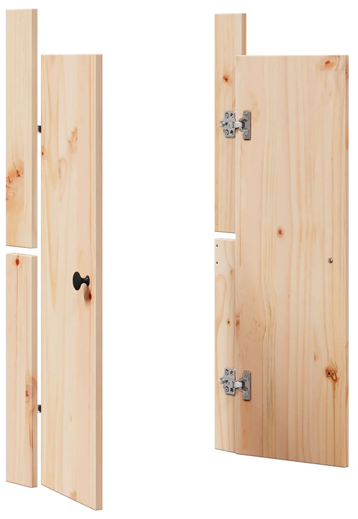 vidaXL Πόρτες Κουζίνας Εξωτερικού Χώρου 50x9x82 εκ. Μασίφ Ξύλο Πεύκου