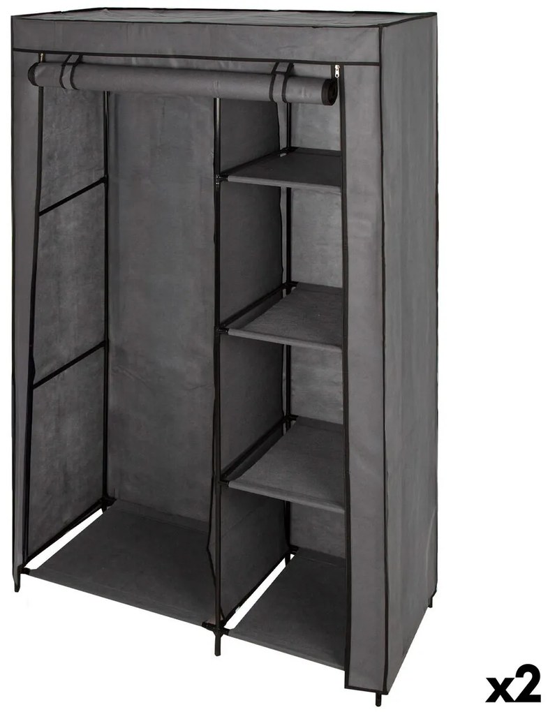 Ντουλάπα για τα ρπύχα Max Home Σκούρο γκρίζο 105 X 160 X 44 CM x2