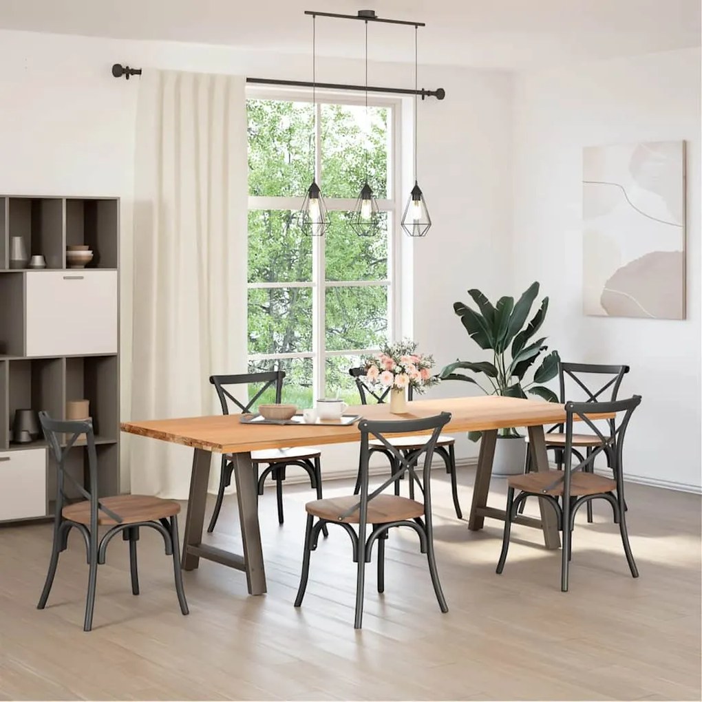 vidaXL Πόδια Τραπεζαρίας Σχήματος Α 2 τεμ. 70x(72-73) εκ. Ατσάλι