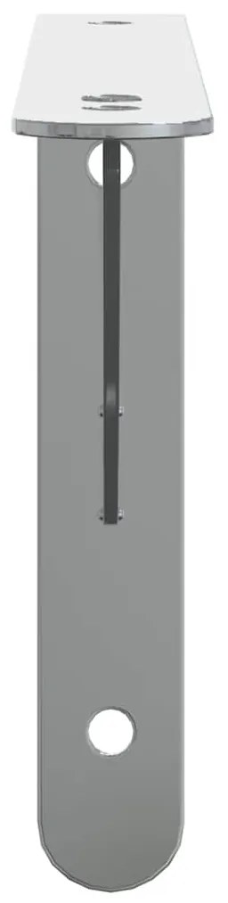 vidaXL Στηρίγματα Ραφιών 4 Τεμ. Ασημί 23,5x2,5x15,5 Ανοξείδωτο Ατσάλι