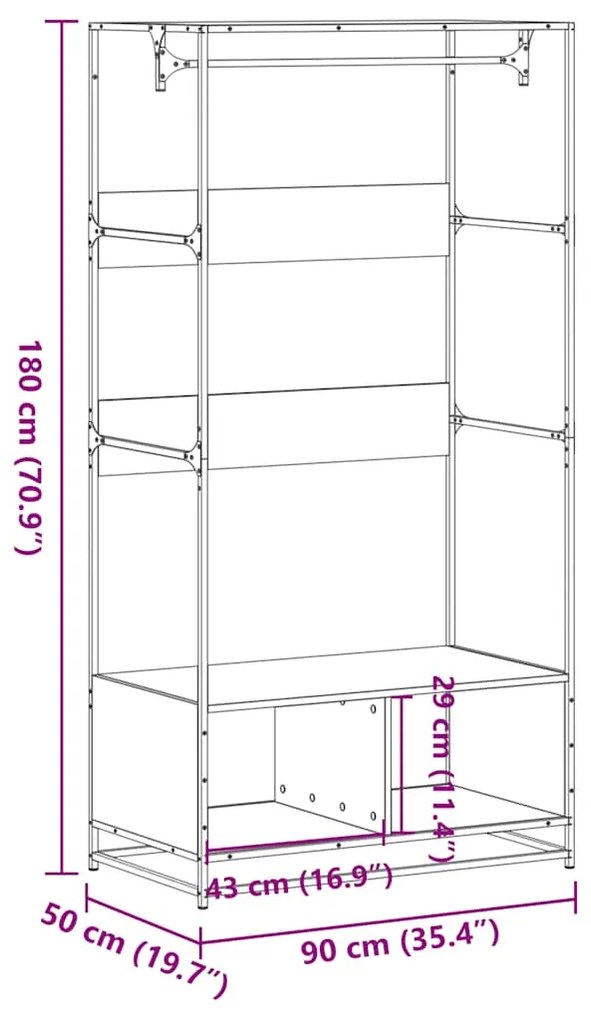 ΝΤΟΥΛΑΠΑ ΜΑΥΡΗ 90 X 50 X 180 ΕΚ. ΑΠΟ ΕΠΕΞ. ΞΥΛΟ 849294