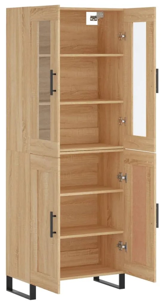 vidaXL Ντουλάπι Sonoma δρυς 69,5 x 34 x 180 εκ. από Επεξεργασμένο Ξύλο