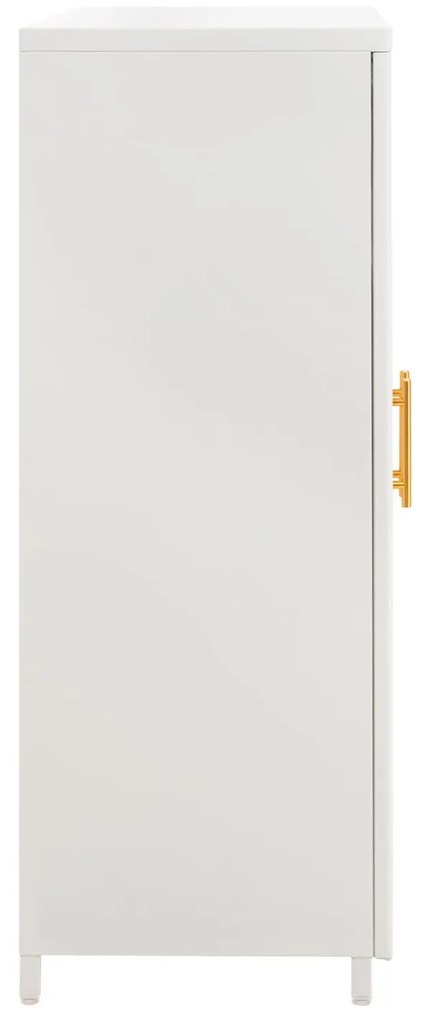 ΜΕΤΑΛΛΙΚΟ ΝΤΟΥΛΑΠΙ ΒΙΤΡΙΝΑ CARIL  ΛΕΥΚΟ 80x37-40x102Yεκ.
