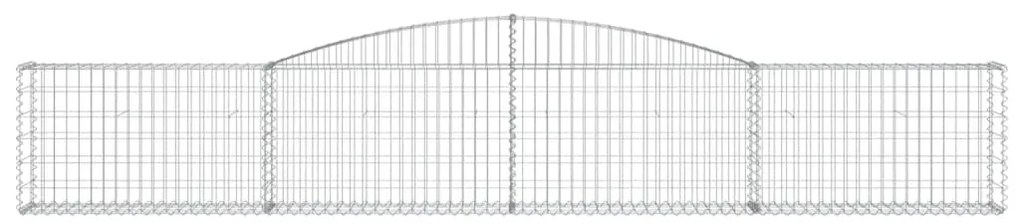 vidaXL Συρματοκιβώτια Τοξωτά 4 τεμ. 400x30x60/80 εκ. Γαλβαν. Ατσάλι