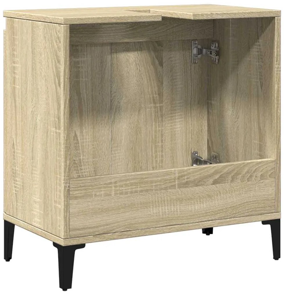 vidaXL Ντουλάπι Νιπτήρα Sonoma Δρυς 58x33x60 εκ. Επεξεργασμένο Ξύλο