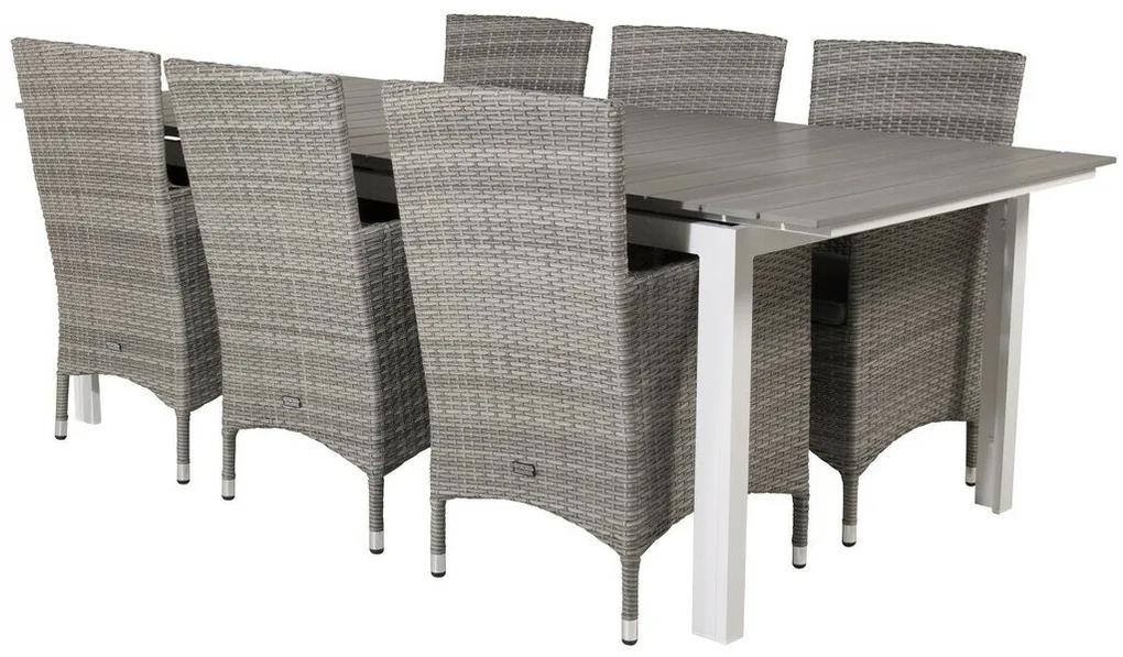 Σετ Τραπέζι και καρέκλες Dallas 3030, Polyξύλο, Πλαστικό ψάθινο, Μαξιλάρι καθίσματος: Ναι | Epipla1.gr