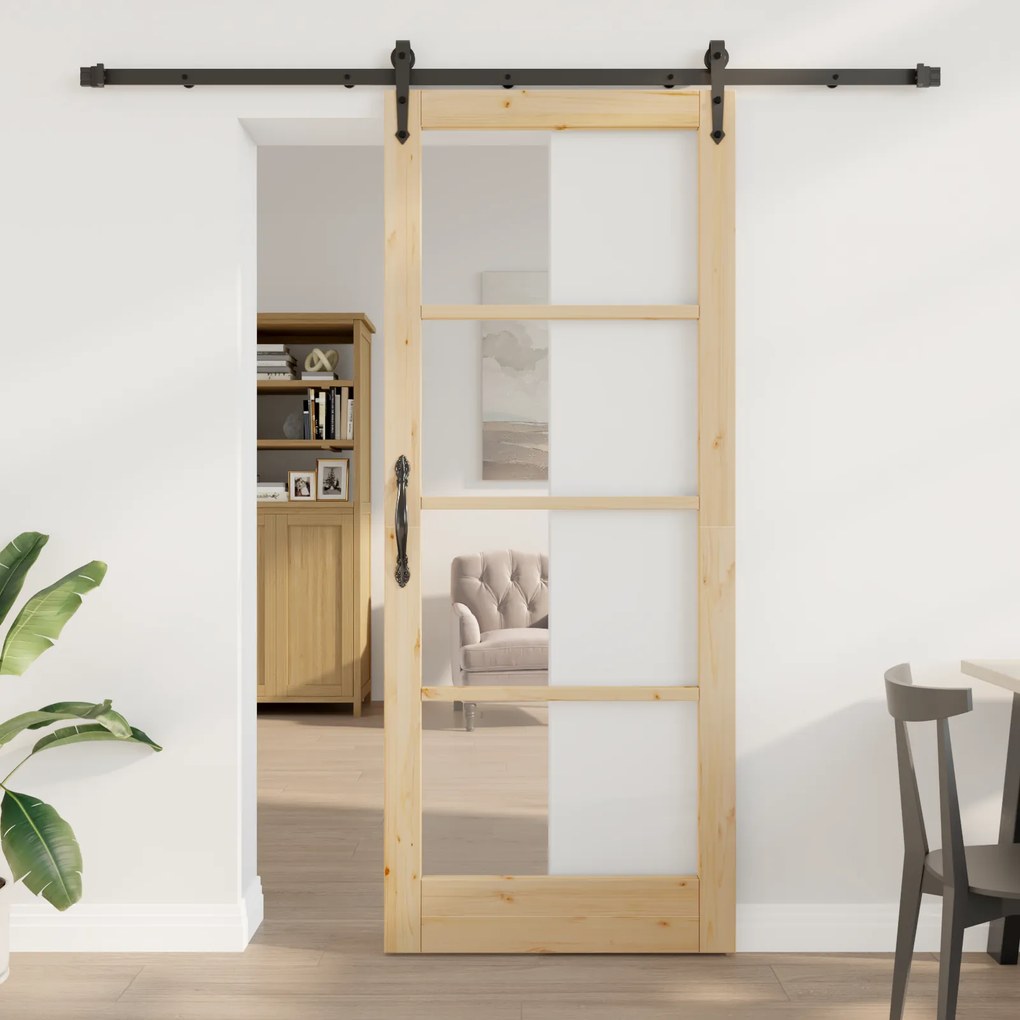 vidaXL Συρόμενη Πόρτα με Σετ Υλικών 'ORKDAL'86x211 cm