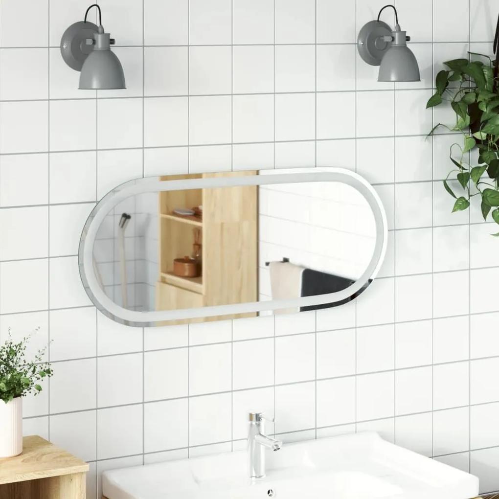 Καθρέφτης Μπάνιου με LED Οβάλ 90x40 εκ. - Διαφανές