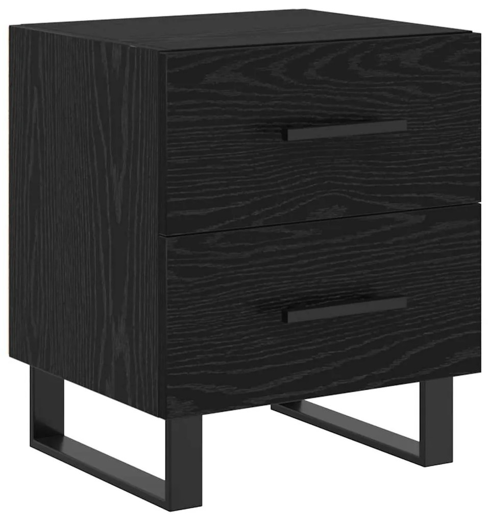 vidaXL Κομοδίνο Μαύρη Οξυά 40 x 35 x 47,5 εκ Επεξεργασμένο ξύλο