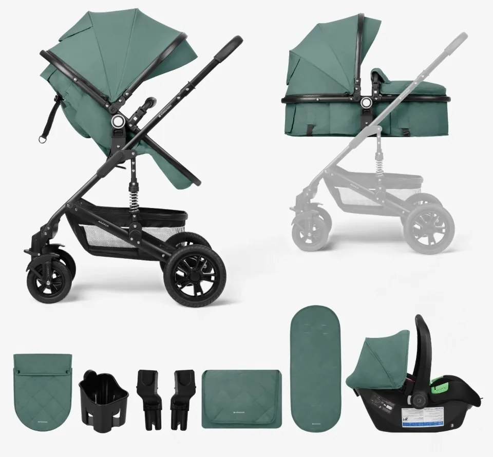 KIKKA BOO ΠΟΛΥΚΑΡΟΤΣΙ ΜΕ ΚΑΘΙΣΜΑ ΑΥΤΟΚΙΝΗΤΟΥ  3 ΣΕ 1 AMAIA MINT 31001010246