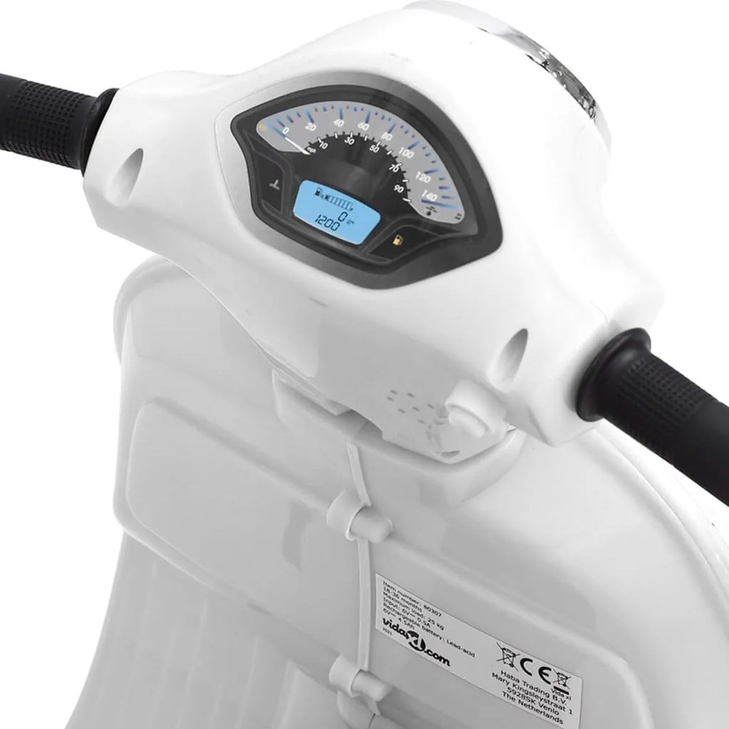 vidaXL Παιχνίδι Ηλεκτρικό Μοτοσικλέτα Vespa GTS300 Λευκό