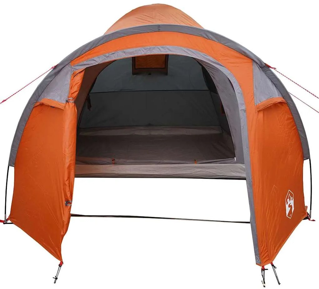 vidaXL Θόλος Τέντα με στέγη Γκρι και Πορτοκαλί 384 x 254 x 170 εκ.