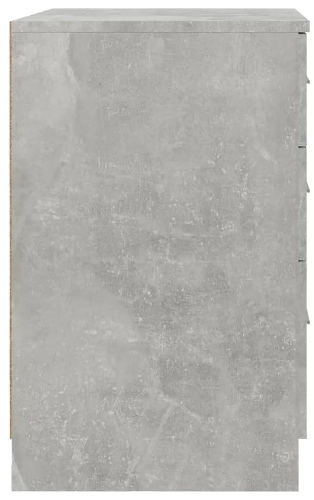vidaXL Κομοδίνο Γκρι Σκυροδέματος 40 x 40 x 63 εκ. Επεξεργασμένο Ξύλο