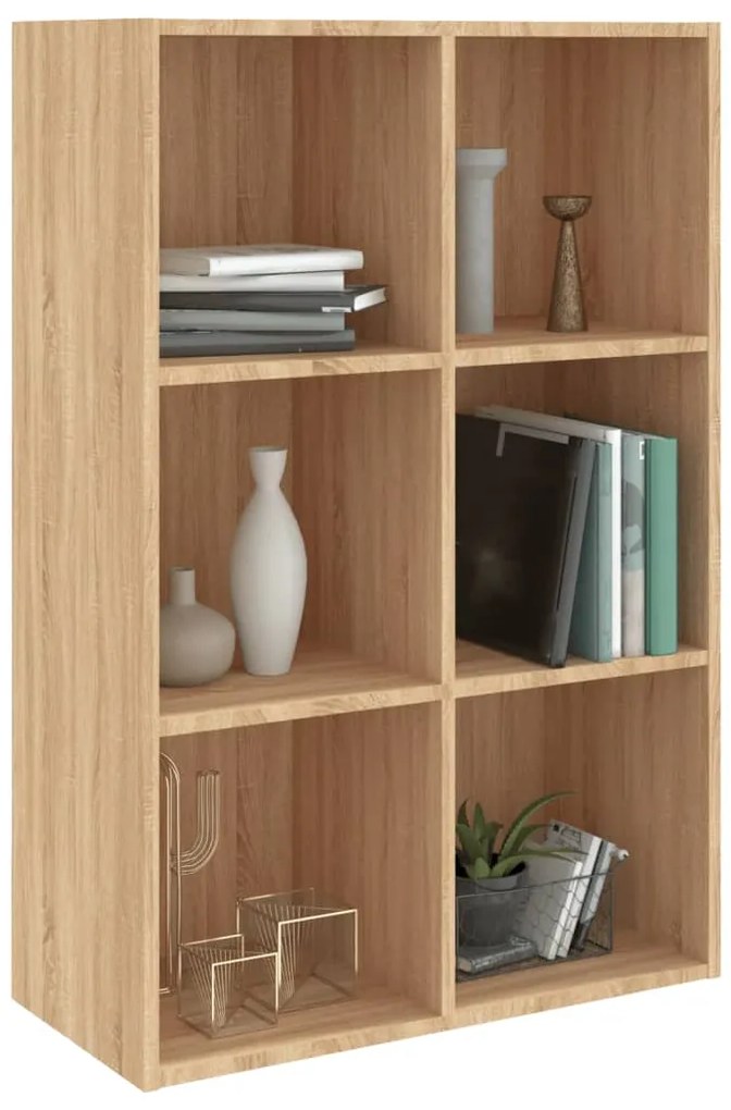 vidaXL Ραφιέρα / Βιβλιοθήκη Sonoma Δρυς 66x30x98 εκ. από Επεξ. Ξύλο