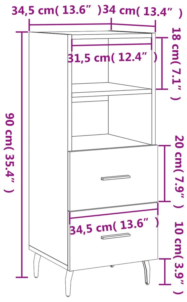 ΝΤΟΥΛΑΠΙ ΓΚΡΙ SONOMA 34,5X34X90 ΕΚ. ΑΠΟ ΕΠΕΞΕΡΓΑΣΜΕΝΟ ΞΥΛΟ 828690