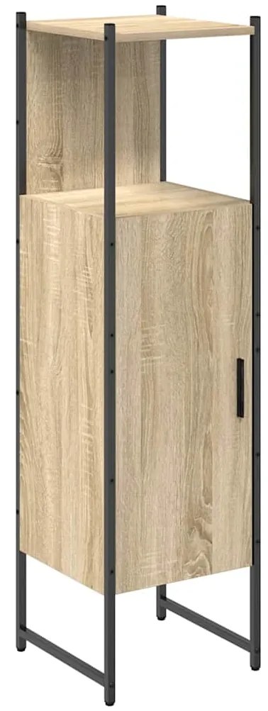 vidaXL Ντουλάπι Μπάνιου Μπεζ 33 x 33 x 120.5 εκ. Επεξεργασμένο ξύλο