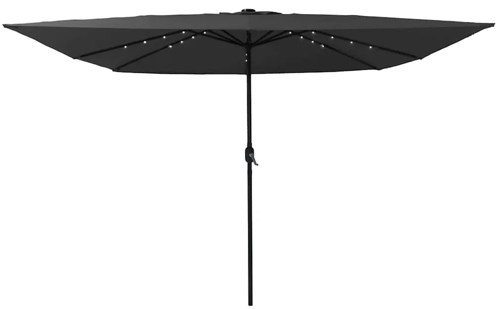 vidaXL Ομπρέλα Κήπου Ανθρακί και Μαύρο 295 x 295 x 245 εκ